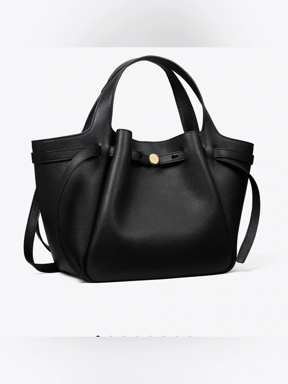 Tory Burch Small Rome Tote-Black💞 - Picture 1 of 7